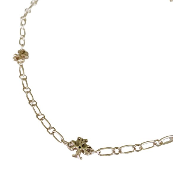 Tory Burch Roxanne SILVER Chain Delicate Choker Necklace - Picture 6 of 8